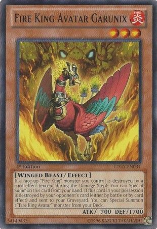 Fire King Avatar Garunix - LTGY-EN034 - Common - 1st Edition