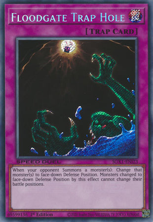 Floodgate Trap Hole - SGX1-ENI23 - Secret Rare - 1st Edition