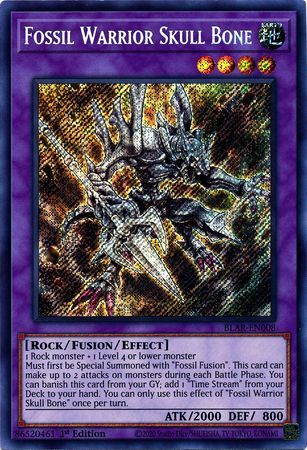 Fossil Warrior Skull Bone - BLAR-EN008 - Secret Rare - 1st Edition