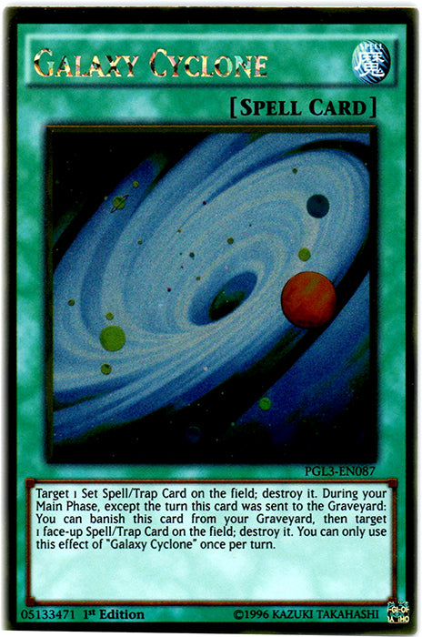 Galaxy Cyclone - PGL3-EN087 - Gold Rare - 1st Edition