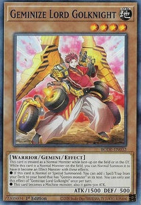 Geminize Lord Golknight - BODE-EN032 - Common - 1st Edition