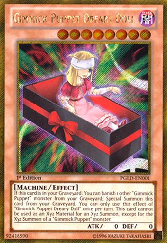 Gimmick Puppet Dreary Doll - PGLD-EN001 - Gold Secret Rare - 1st Edition