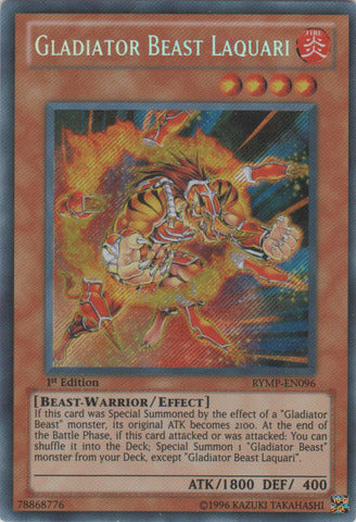 Gladiator Beast Laquari - RYMP-EN096 - Secret Rare - 1st Edition