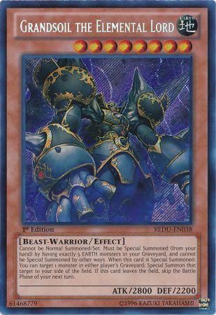 Grandsoil the Elemental Lord - REDU-EN038 - Secret Rare - 1st Edition