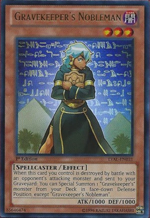 Gravekeeper's Nobleman - LVAL-EN031 - Ultra Rare - 1st Edition