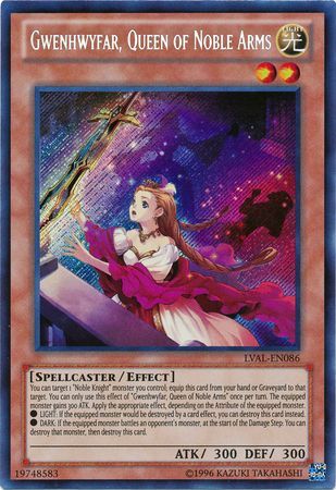 Gwenhwyfar, Queen of Noble Arms - LVAL-EN086 - Secret Rare - Unlimited