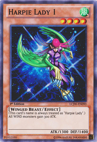 Harpie Lady 1 - LCJW-EN090 - Super Rare - 1st Edition