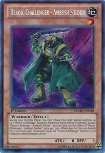 Heroic Challenger - Ambush Soldier - NUMH-EN010 - Secret Rare - 1st Edition