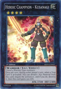 Heroic Champion - Kusanagi - ABYR-EN043 - Super Rare - 1st Edition