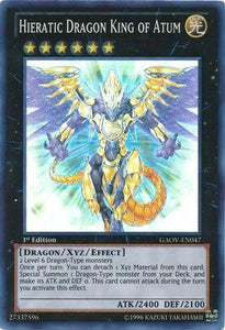 Hieratic Dragon King of Atum - GAOV-EN047 - Super Rare - 1st Edition