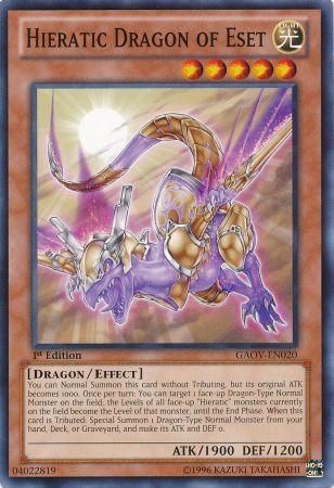 Hieratic Dragon of Eset - GAOV-EN020 - Common - 1st Edition