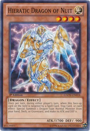 Hieratic Dragon of Nuit - GAOV-EN018 - Common - 1st Edition