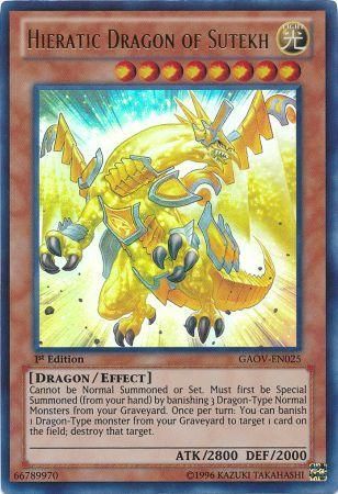 Hieratic Dragon of Sutekh - GAOV-EN025 - Ultra Rare - 1st Edition