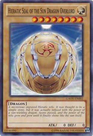 Hieratic Seal of the Sun Dragon Overlord - GAOV-EN002 - Common - Unlimited