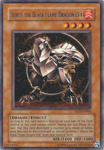 Horus The Black Flame Dragon LV4 - SOD-EN006 - Rare - Unlimited