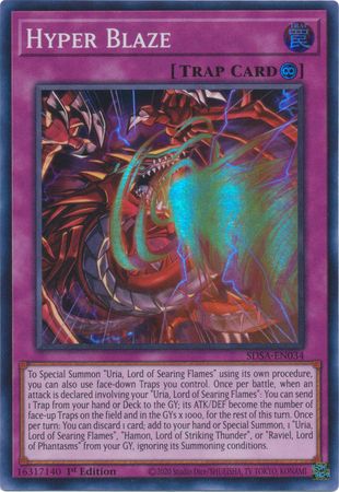 Hyper Blaze - SDSA-EN034 - Super Rare - 1st Edition