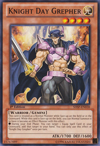 Knight Day Grepher - SHSP-EN038 - Common - 1st Edition