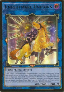 Knightmare Unicorn (Alternate Art) - MGED-EN034 - Premium Gold Rare - 1st Edition