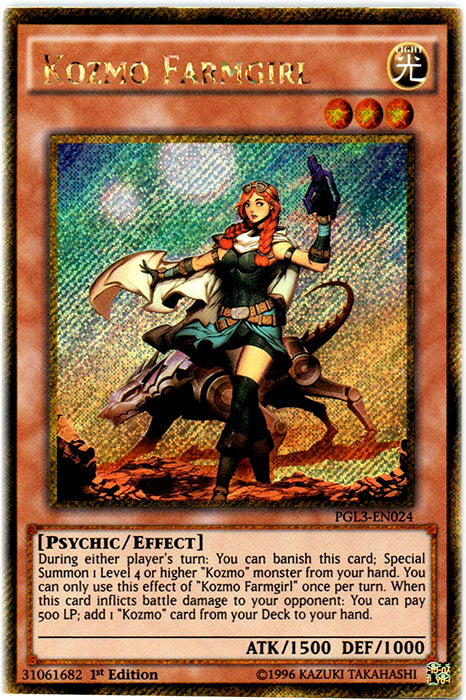 Kozmo Farmgirl - PGL3-EN024 - Gold Secret Rare - 1st Edition