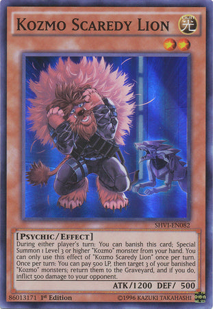 Kozmo Scaredy Lion - SHVI-EN082 - Super Rare - 1st Edition