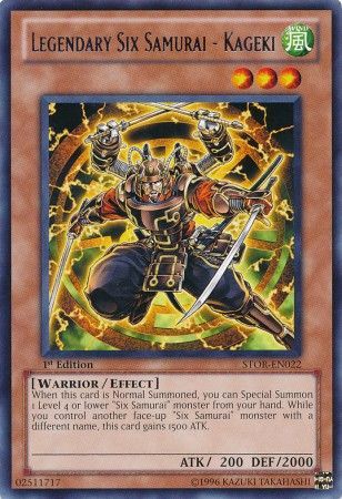 Legendary Six Samurai - Kageki - STOR-EN022 - Rare - 1st Edition