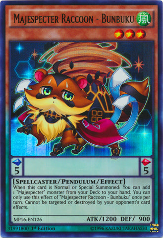 Majespecter Raccoon - Bunbuku - MP16-EN126 - Ultra Rare - Unlimited