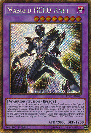 Masked HERO Anki - PGL2-EN011 - Gold Secret Rare - 1st Edition