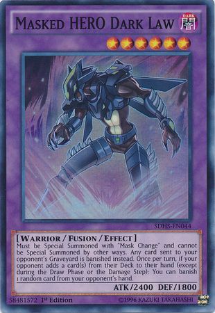 Masked HERO Dark Law - SDHS-EN044 - Super Rare - 1st Edition