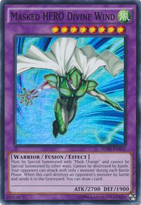 Masked HERO Divine Wind - SDHS-EN043 - Super Rare - Unlimited