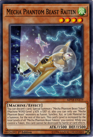 Mecha Phantom Beast Raiten - MP18-EN119 - Common - 1st Edition