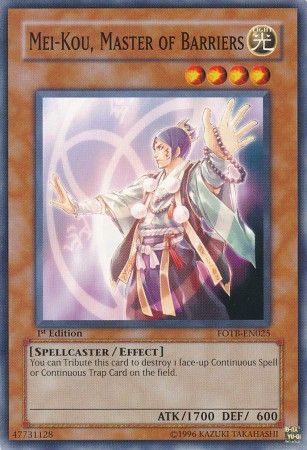 Mei-kou, Master of Barriers - FOTB-EN025 - Common - 1st Edition