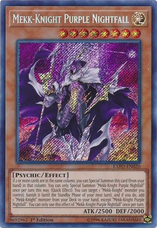 Mekk-Knight Purple Nightfall - EXFO-EN020 - Secret Rare - 1st Edition