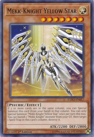 Mekk-Knight Yellow Star - EXFO-EN017 - Rare - 1st Edition