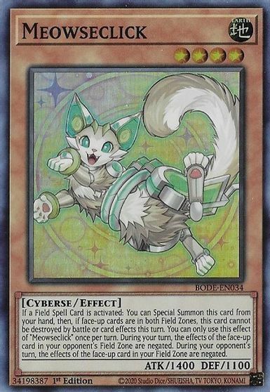 Meowseclick - BODE-EN034 - Super Rare - 1st Edition