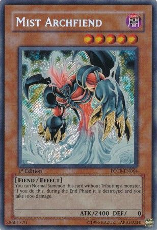 Mist Archfiend - FOTB-EN064 - Secret Rare - 1st Edition