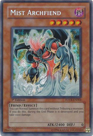 Mist Archfiend - FOTB-EN064 - Secret Rare - Unlimited