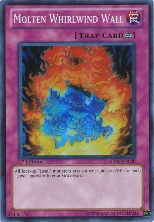 Molten Whirlwind Wall - HA05-EN030 - Super Rare - 1st Edition