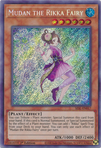 Mudan the Rikka Fairy - SESL-EN017 - Secret Rare - 1st Edition