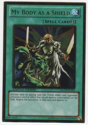 My Body as a Shield - GLD3-EN041 - Gold Rare - Limited