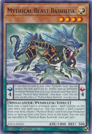 Mythical Beast Bashilisk - EXFO-EN025 - Rare - 1st Edition