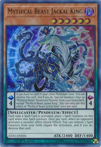 Mythical Beast Jackal King - EXFO-EN026 - Ultra Rare - 1st Edition
