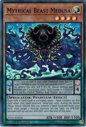 Mythical Beast Medusa - EXFO-EN024 - Super Rare - 1st Edition