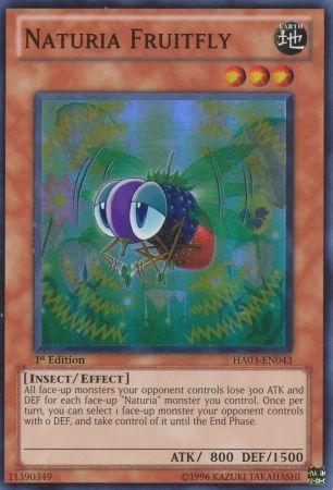 Naturia Fruitfly - HA03-EN043 - Super Rare - 1st Edition