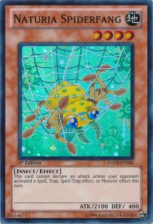 Naturia Spiderfang - HA02-EN040 - Super Rare - 1st Edition