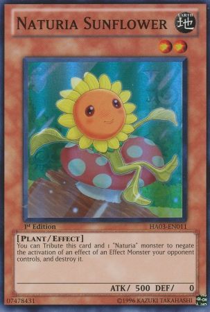 Naturia Sunflower - HA03-EN011 - Super Rare - 1st Edition