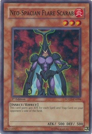 Neo-Spacian Flare Scarab - POTD-EN004 - Super Rare - 1st Edition