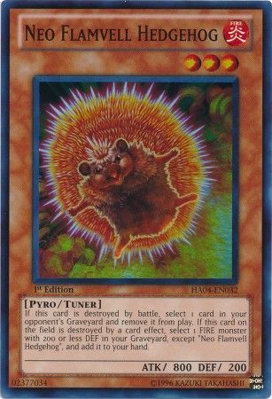 Neo Flamvell Hedgehog - HA04-EN032 - Super Rare - 1st Edition