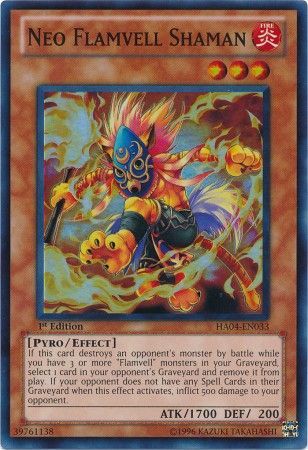 Neo Flamvell Shaman - HA04-EN033 - Super Rare - 1st Edition