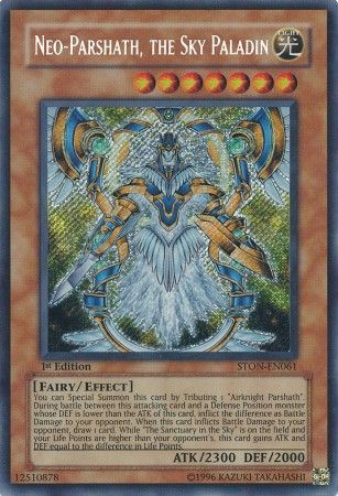 Neo-Parshath, the Sky Paladin - STON-EN061 - Secret Rare - 1st Edition