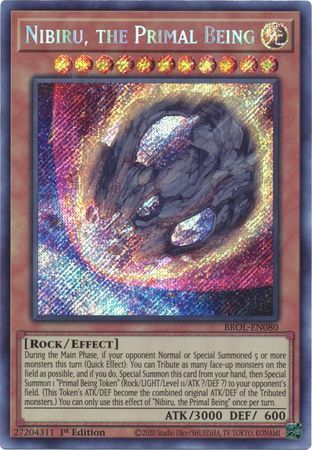 Nibiru, the Primal Being - BROL-EN080 - Secret Rare - 1st Edition